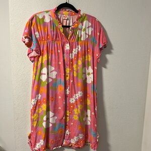 Eternal summer ~ Colorful Pua button down dress.